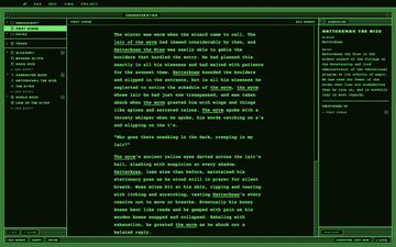 Green phosphor CRT palette